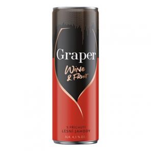 Graper Wine&Fruit s příchutí Lesní jahody 4,5% 250ml