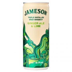 Jameson Ginger Ale & Lime, plech 0,25L 5%