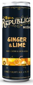 OBJ Božkov RTD Republica Ginger & Lime 6%, plech 0,25L